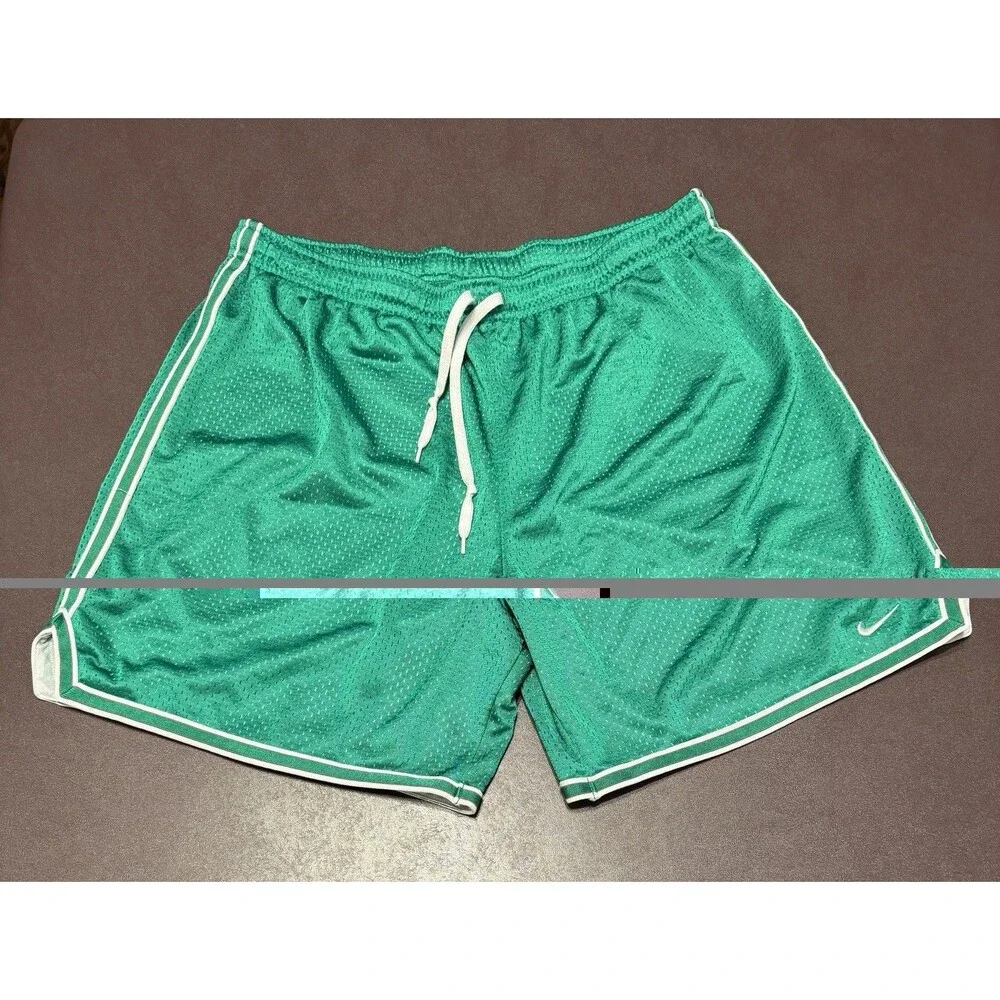 VTG Nike Womens Green Basketball Running Athletic Shorts Sz Large 12-14 Y2K
